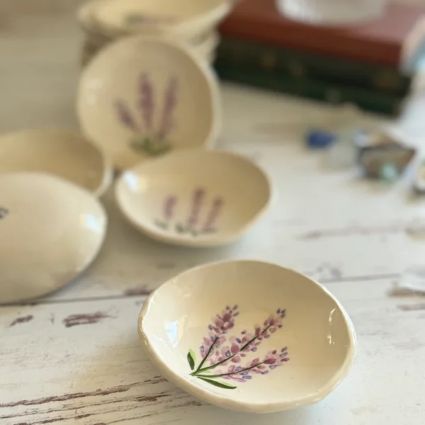 Lavender Stoneware Dipping Bowls